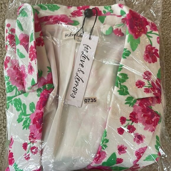 FOR LOVE AND LEMONS Floral pattern blazer jacket Size S - Picture 9 of 9